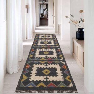 Aesthetic Hand Woven Multicolor Wool Jute  Rug
