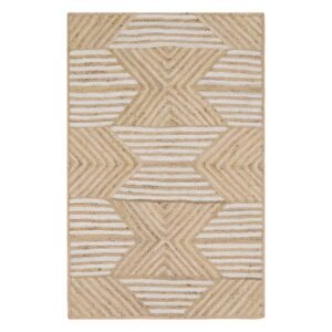 Refined Beige Hand Braided Jute Rug