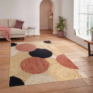 Premium Hand Braided Beige Jute Rug